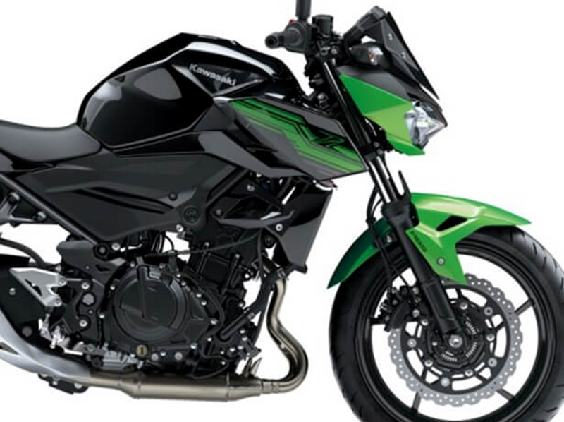 Kawasaki Z400 ABS mới xanh gảm xóc trứớc Kawasaki Z400 ABS mới xanh
